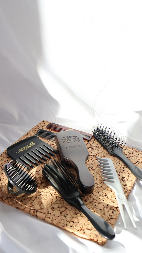 Plastic Black Handle Nylon Bristle Brush Hair Comb Designed - Temu